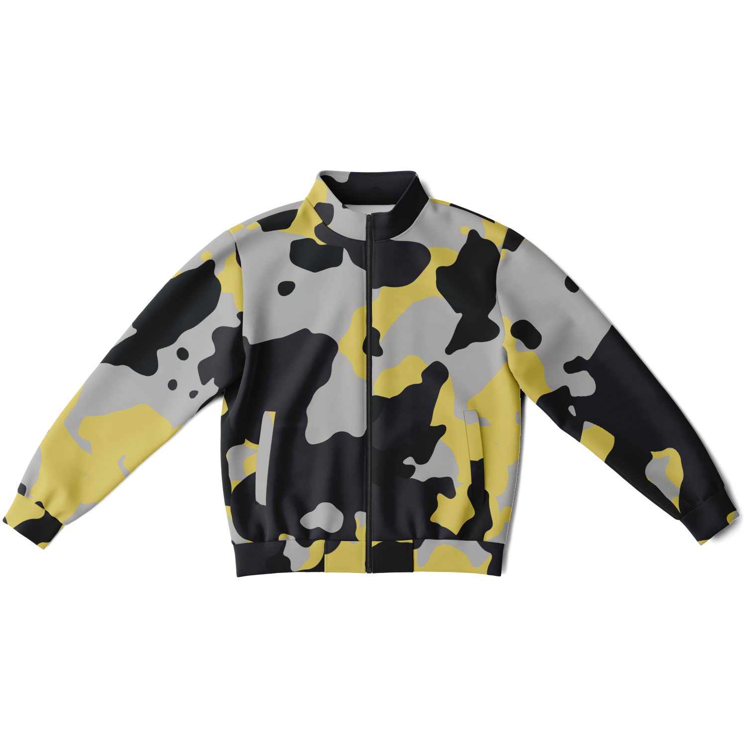 Camo Track Jacket | Yellow, Black & Silver Camouflage