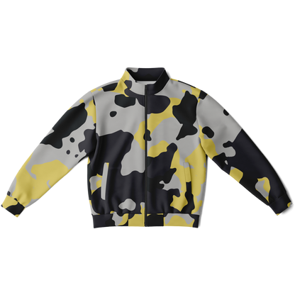 Camo Track Jacket | Yellow, Black & Silver Camouflage