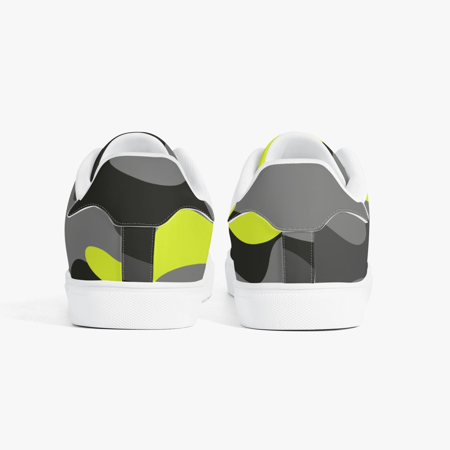 Camo Sneakers | Classic Low-Top | Yellow, Black, & Gray