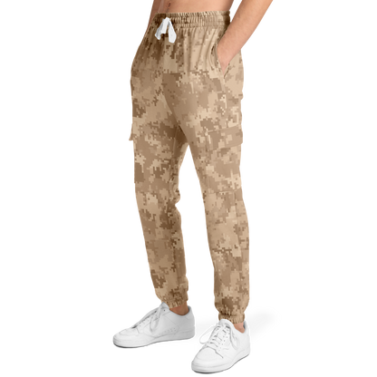 Brown Camo Cargo Pants | Pixel Camouflage | Unisex