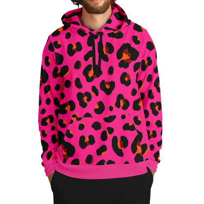 Leopard Hoodie | Cerise Pink, Orange and Black