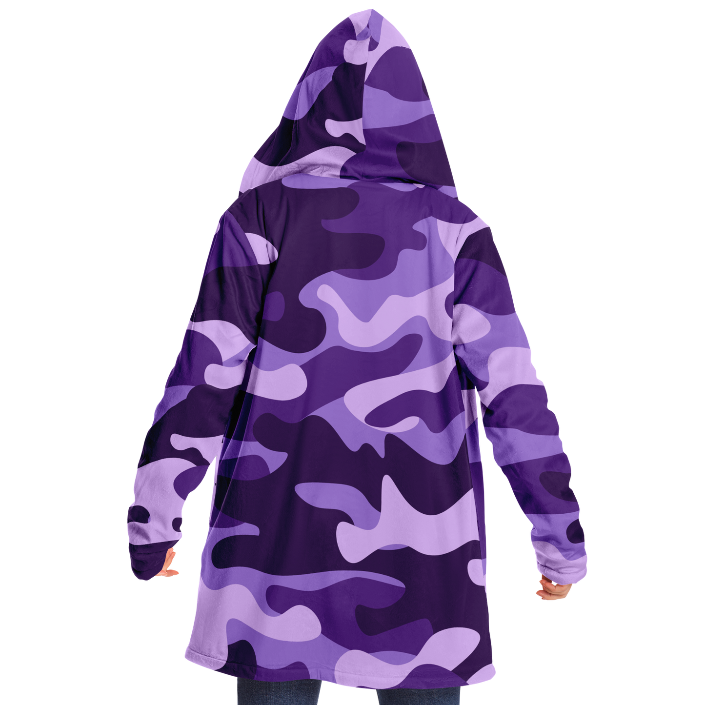 Camo Cloak | Purple, Blue, & Mauve Camouflage | Microfleece