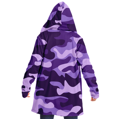 Camo Cloak | Purple, Blue, & Mauve Camouflage | Microfleece