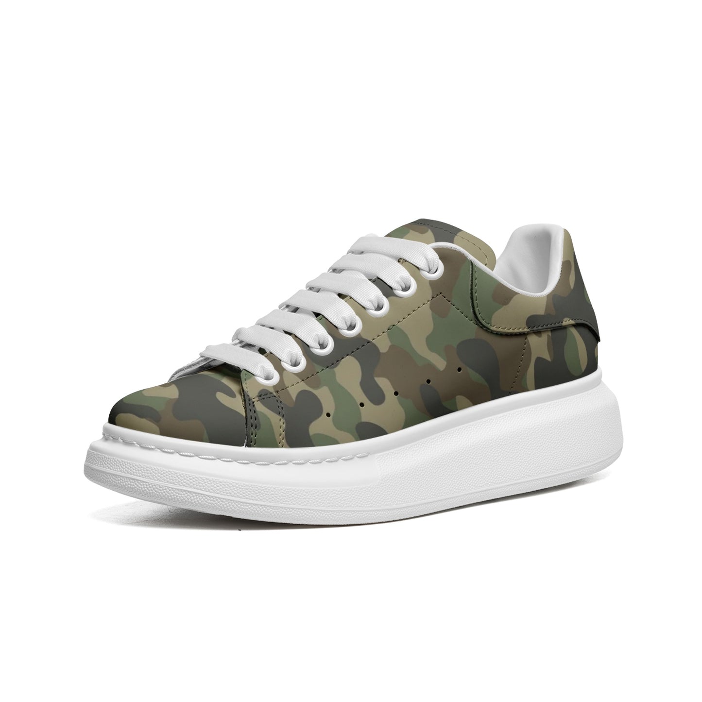 Oversized McQueen Sneakers | Military Brown Camouflage