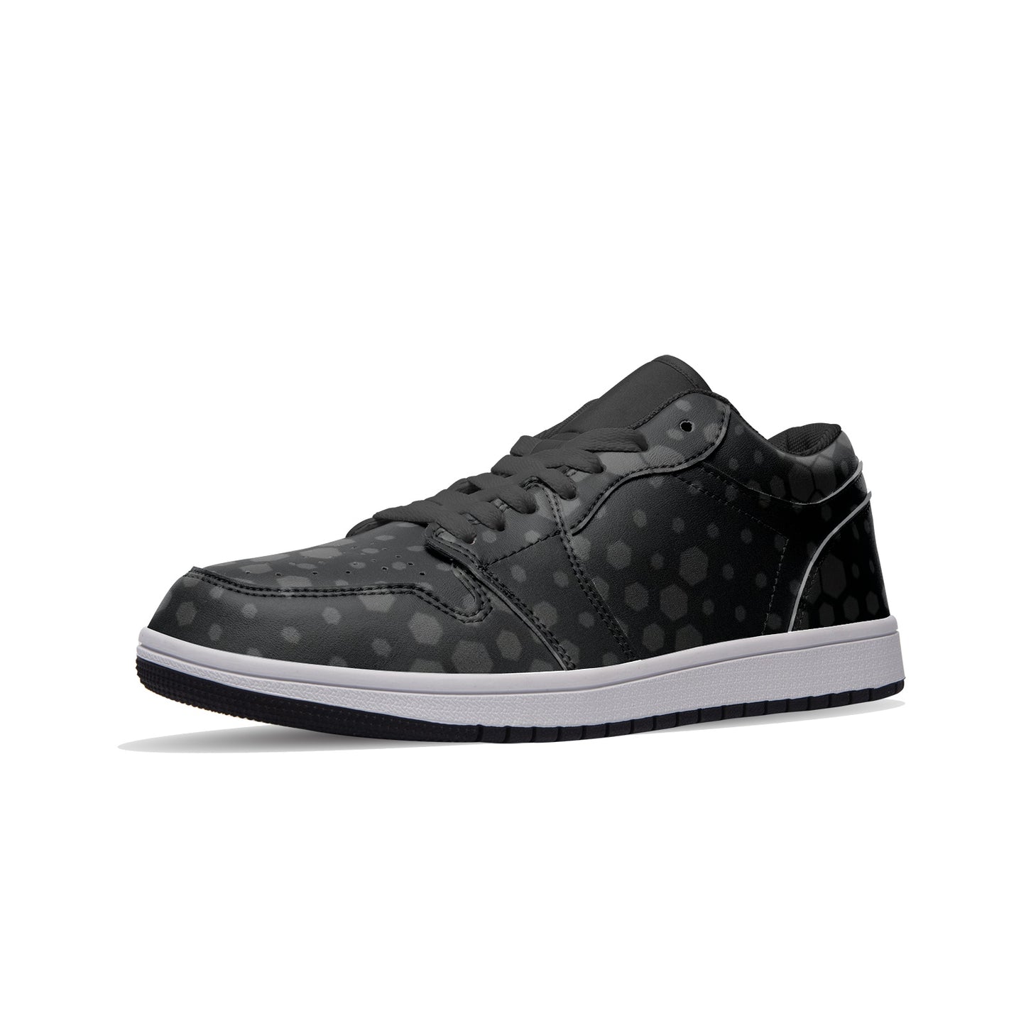 Camo Sneakers | Stylish Black Hive | Unisex Low Top Leather