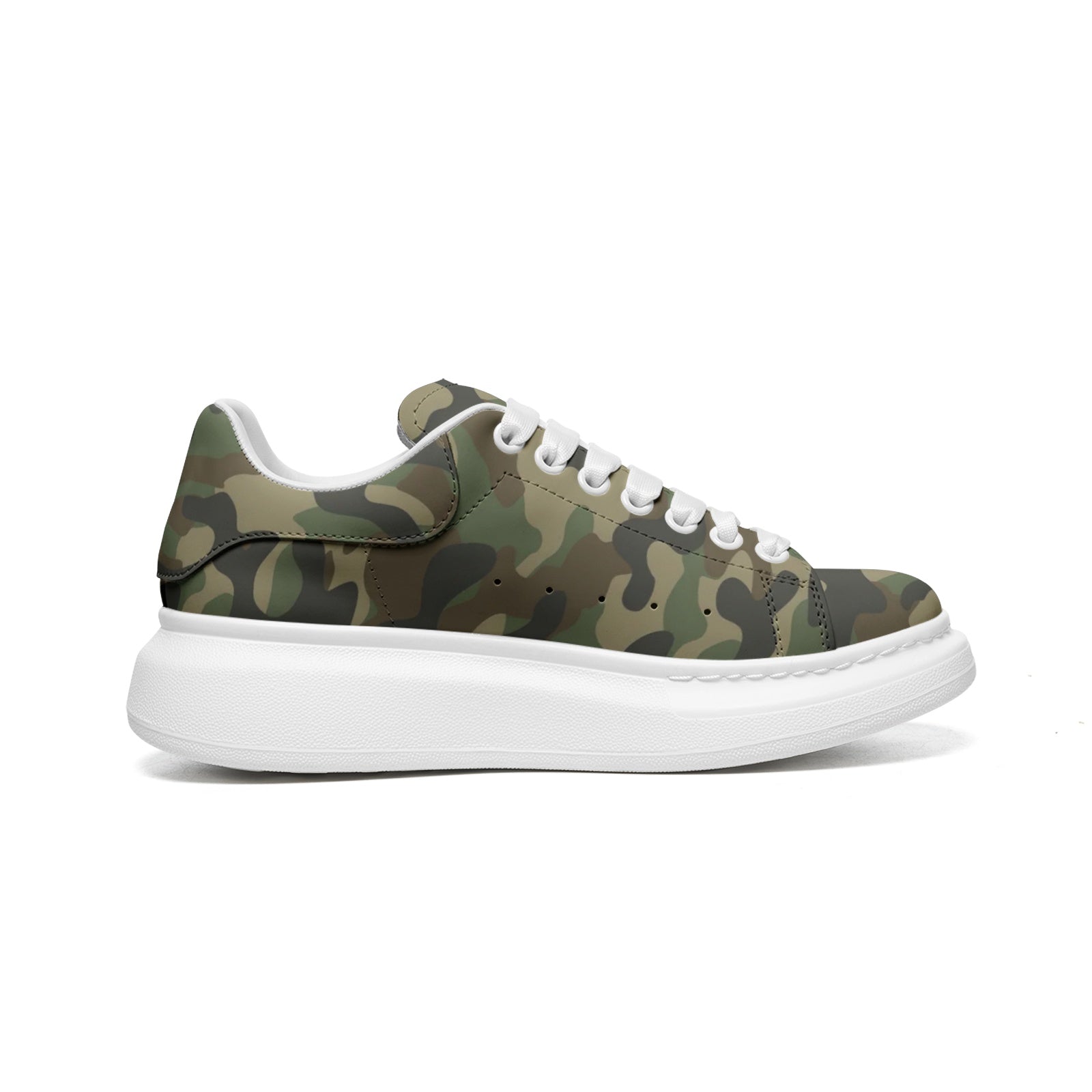 Oversized McQueen Sneakers | Military Brown Camouflage