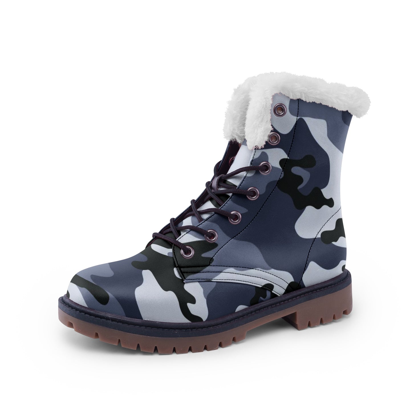 Snow Camo Boots | Light Blue Camouflage