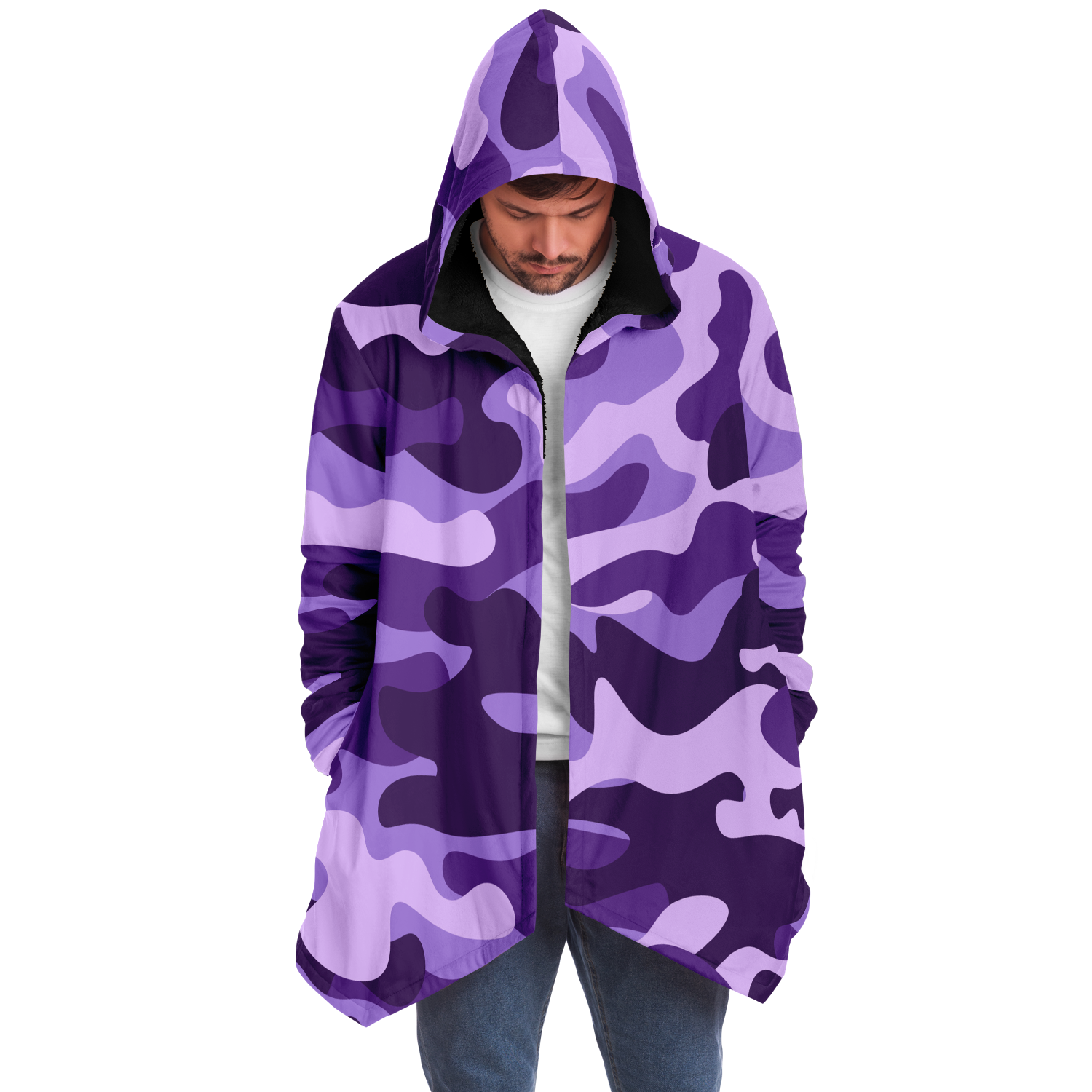 Camo Cloak | Purple, Blue, & Mauve Camouflage | Microfleece