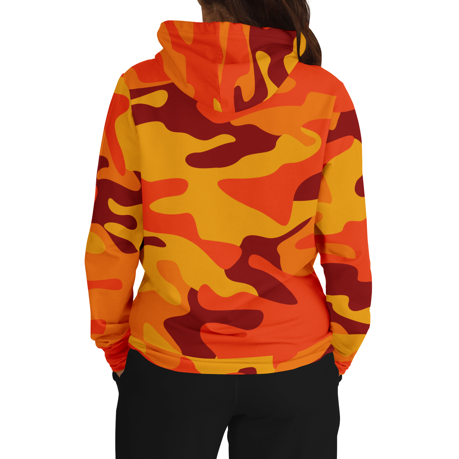 Camo Hoodie | Orange & Red Camouflage Pullover