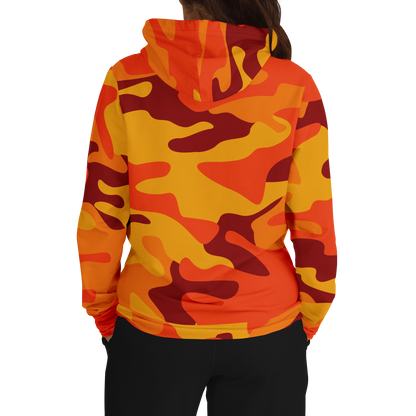 Camo Hoodie | Orange & Red Camouflage Pullover