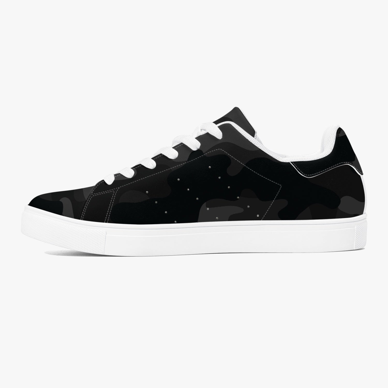 Camo Sneakers | Classic Low-Top Leather | Black