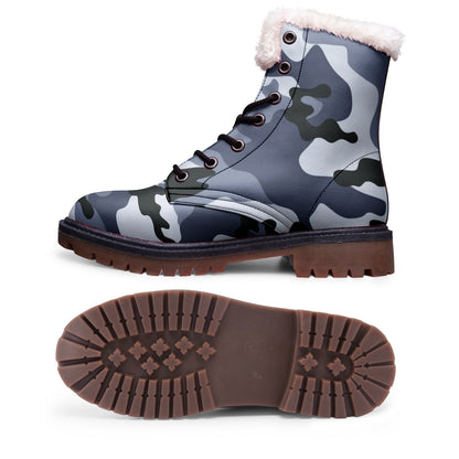 Snow Camo Boots | Light Blue Camouflage