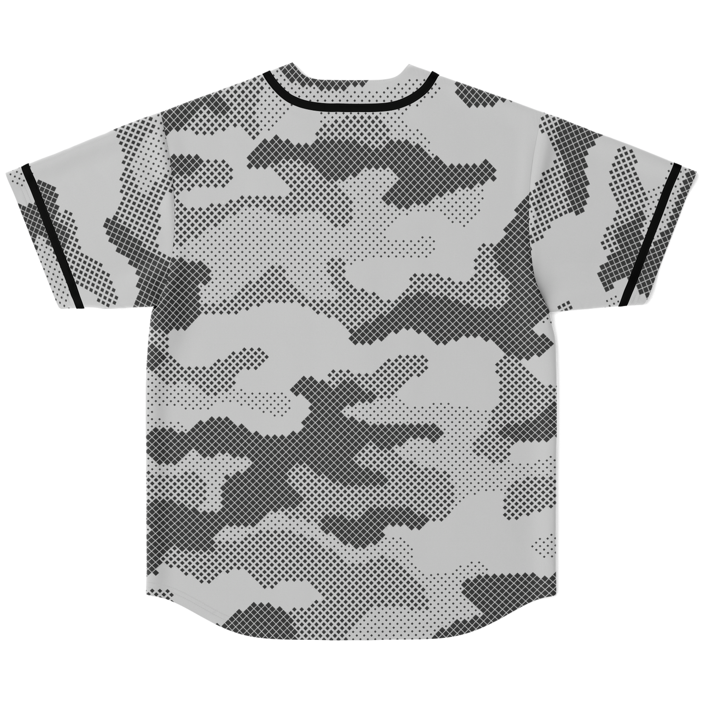 Camo Baseball Jersey | Black & White Digital Dotted