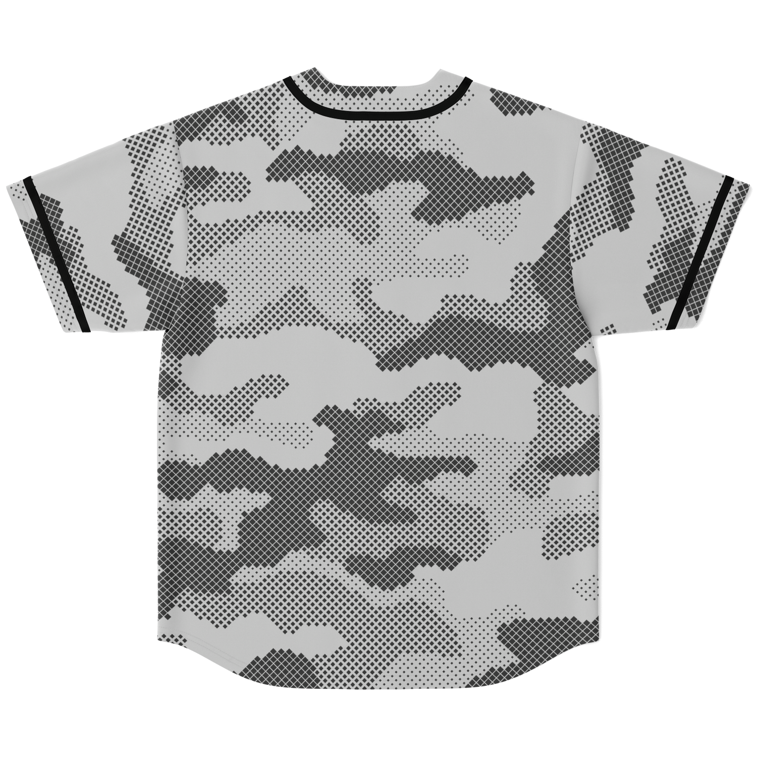 Camo Baseball Jersey | Black & White Digital Dotted