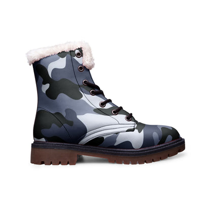 Snow Camo Boots | Light Blue Camouflage