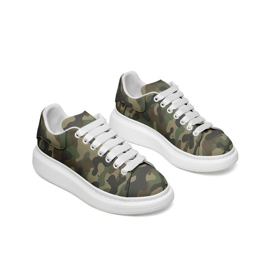 Oversized McQueen Sneakers | Military Brown Camouflage