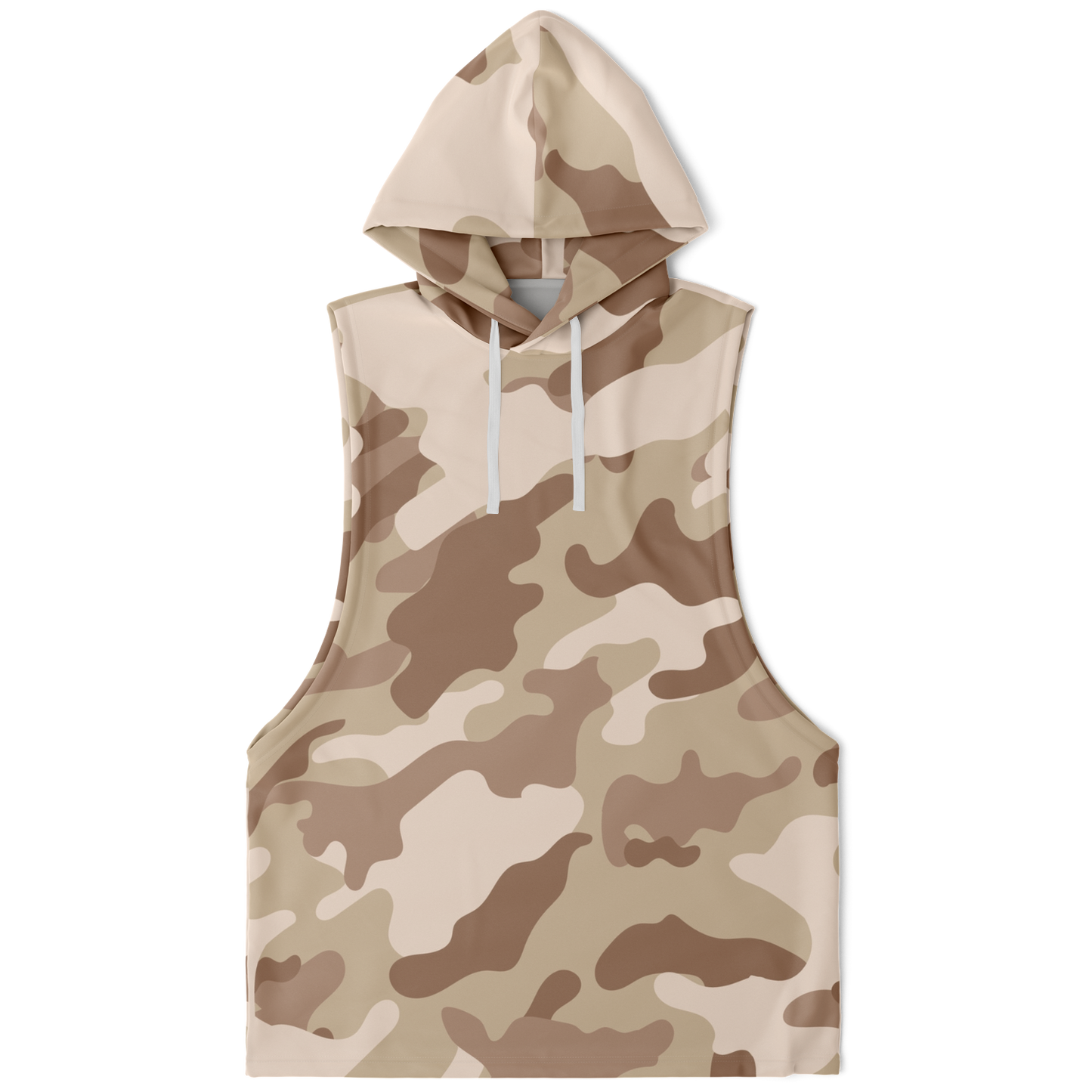 Sleeveless Hoodie | Brown Desert Camouflage