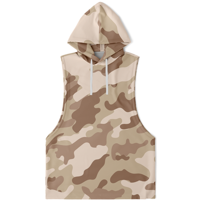 Sleeveless Hoodie | Brown Desert Camouflage