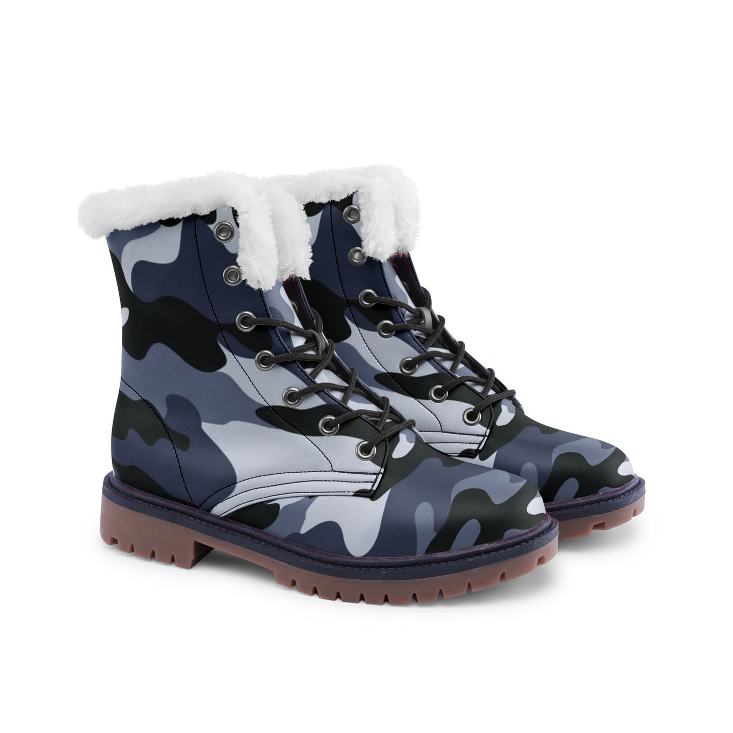 Snow Camo Boots | Light Blue Camouflage