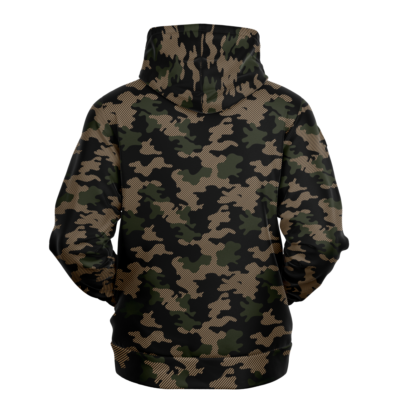 Military Green Camouflage Hoodie | Dark Jungle & Black