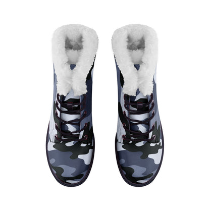 Snow Camo Boots | Light Blue Camouflage