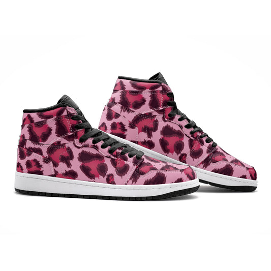 Leopard Sneakers AJ1 | High-top | Pink, Cherry & Black