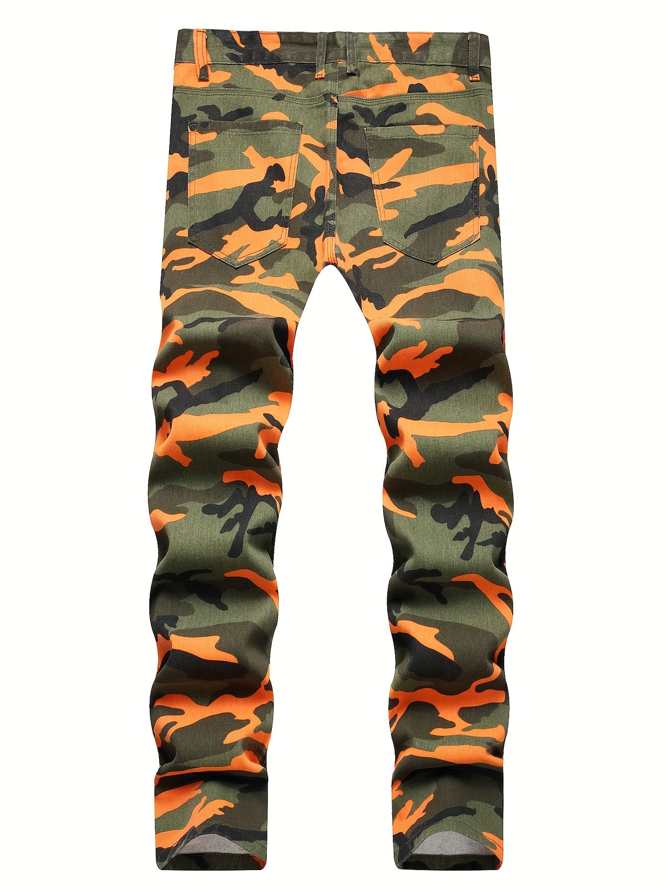 Men's Camo Jeans | Street Style Stylish Causal Denim Pants