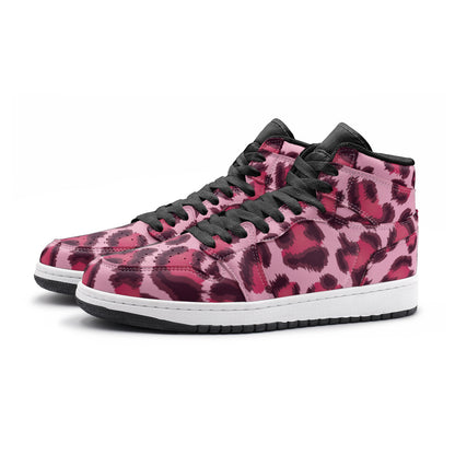 Leopard Sneakers AJ1 | High-top | Pink, Cherry & Black