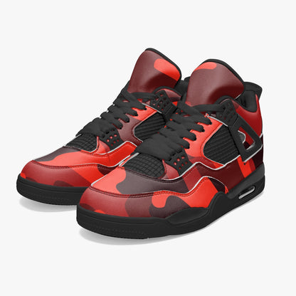 Camo Jordans AJ4 | Scarlet Red and Black Camouflage