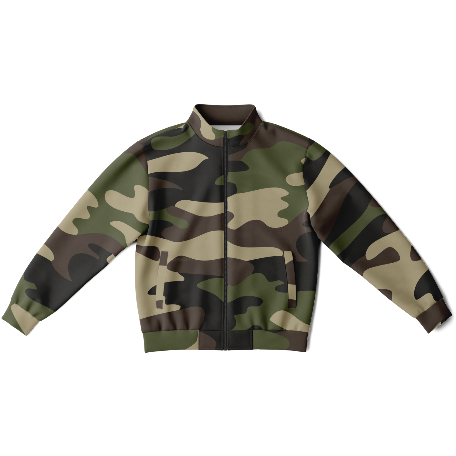 Camo Track Jacket | Classic Green Camouflage