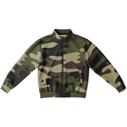 Camo Track Jacket | Classic Green Camouflage