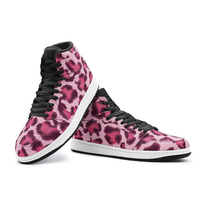 Leopard Sneakers AJ1 | High-top | Pink, Cherry & Black