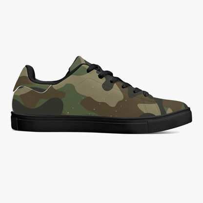 Camo Sneakers | Classic Low-Top Leather | Military Brown