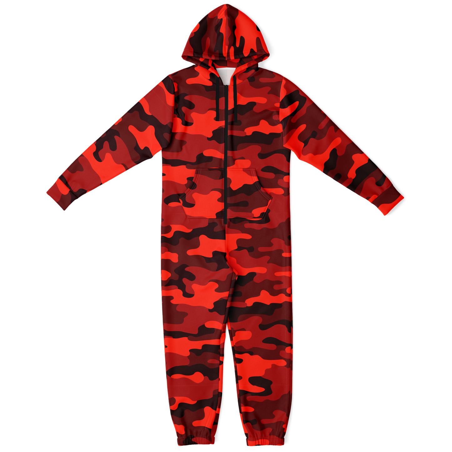 Camo Onesie | Scarlet Red and Black Camouflage