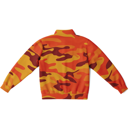 Camo Track Jacket | Orange & Red Camouflage