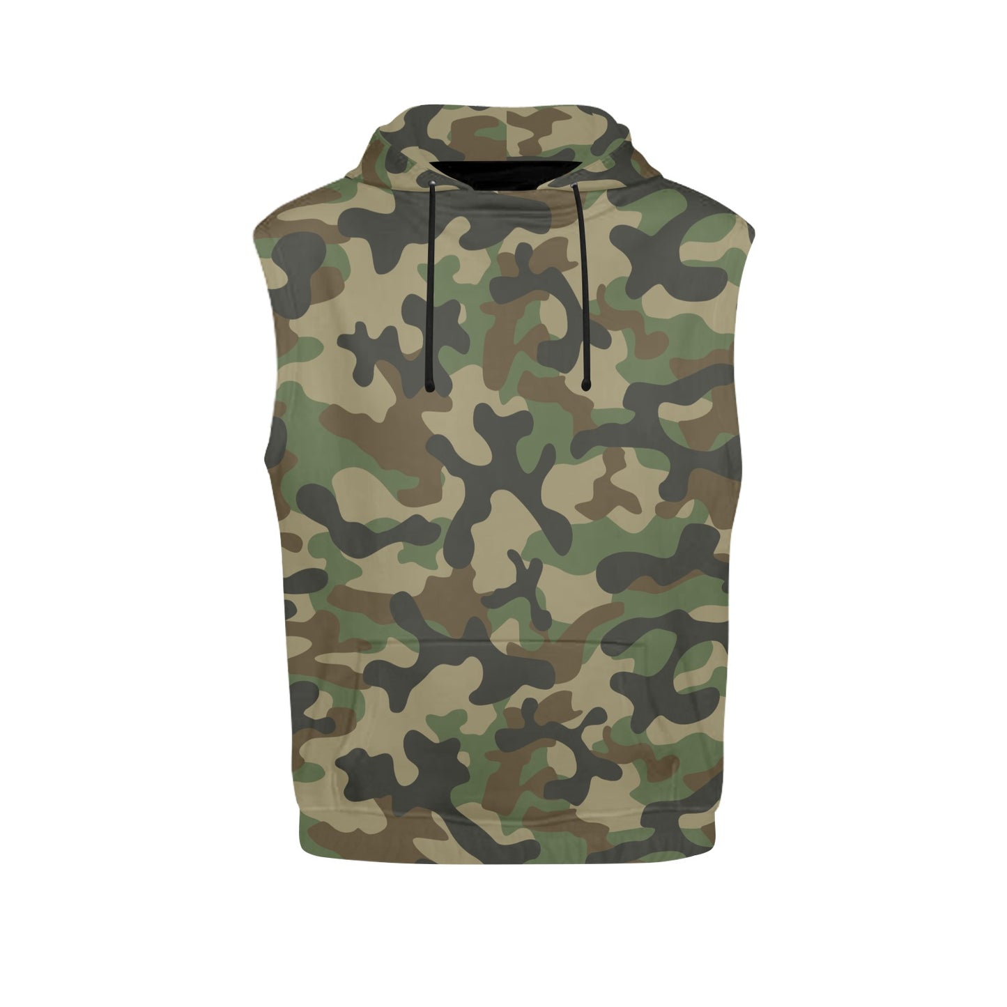 Sleeveless Camo Hoodie For Women | Military Brown Camouflage