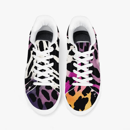 Leopard Sneakers | Classic Low-Top | Bauhaus Magenta & White