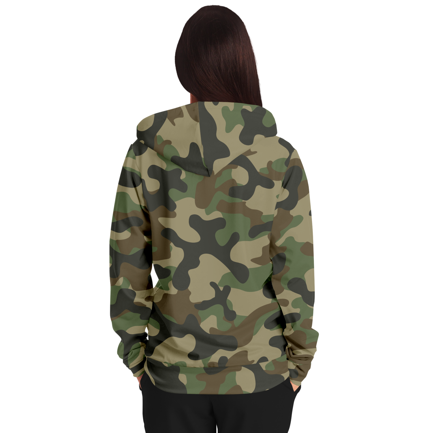 Zip-Up Hoodie | Military Brown Camouflage