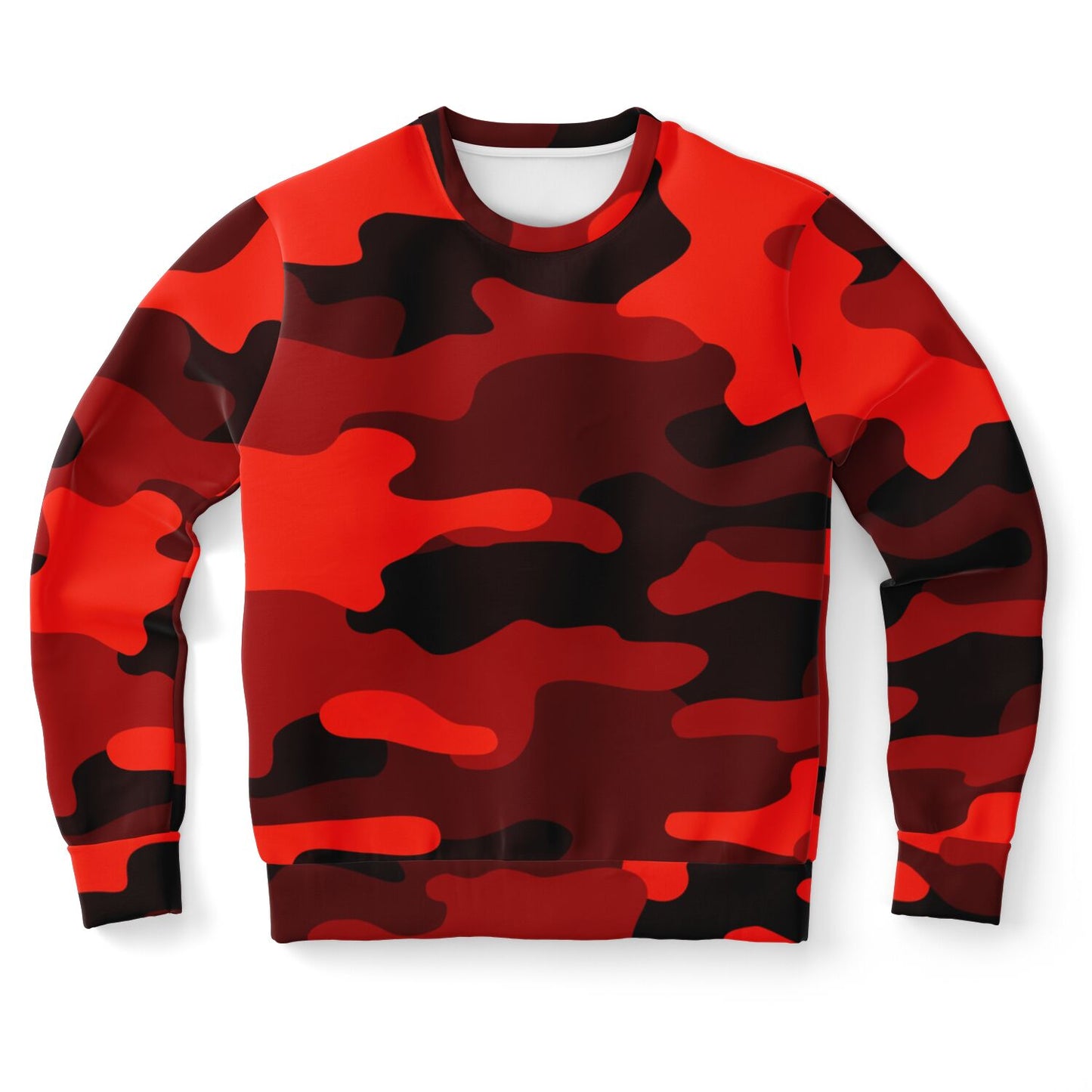 Camo Sweatshirt | Unisex | Scarlet Red & Black