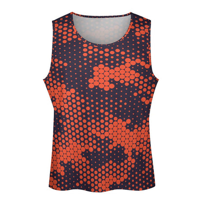 Camo Tank Top | Orange & Blue Digital Camouflage