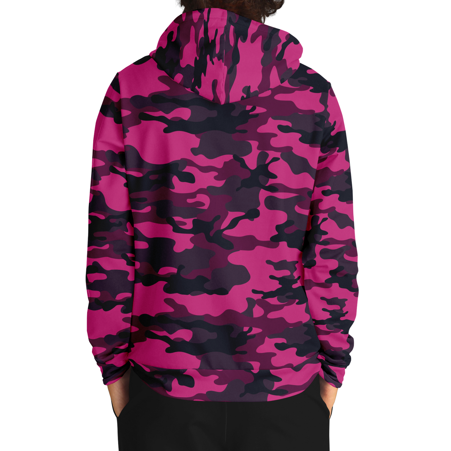 Pink Camo Hoodie | Onyx & Deep Blue Mixed Camouflage