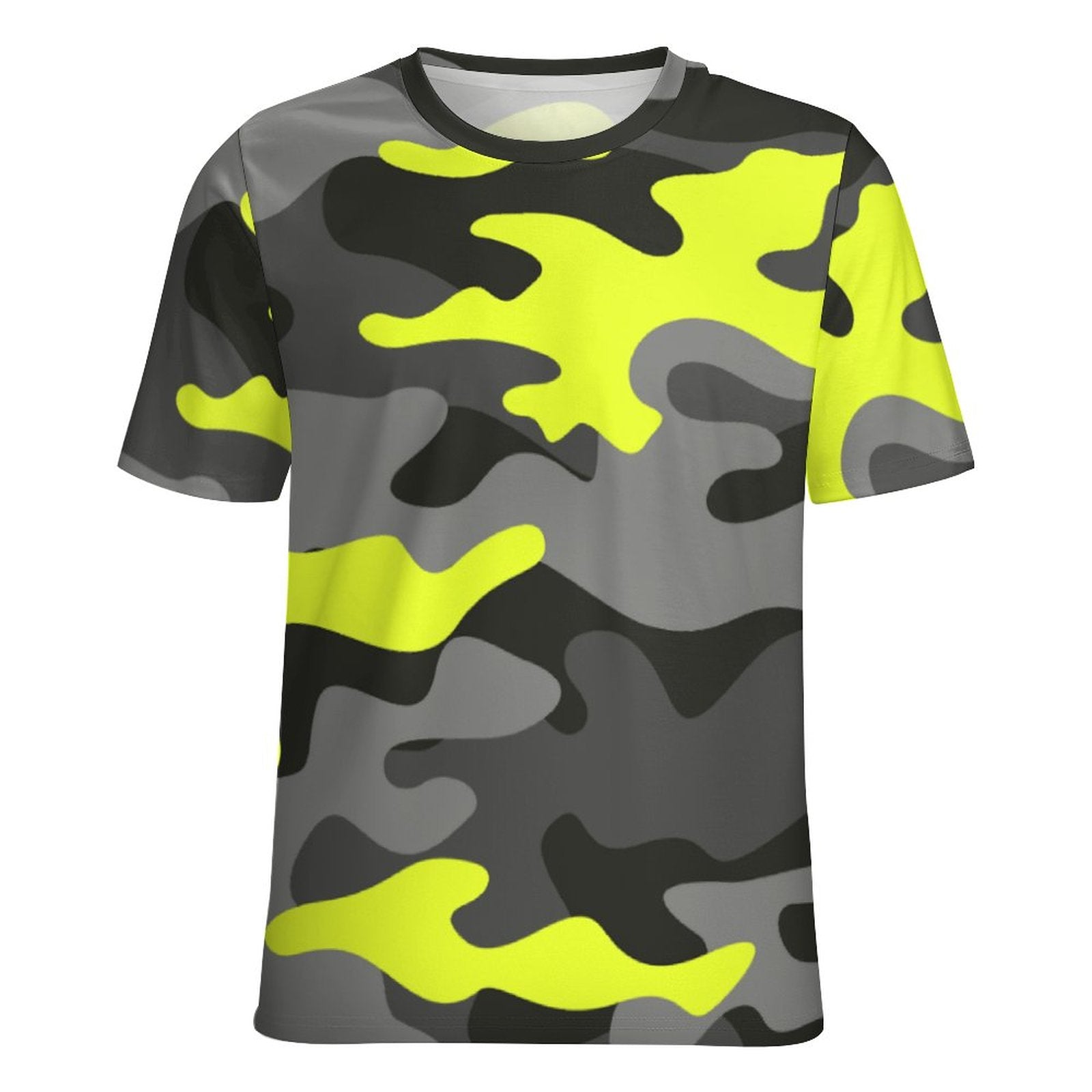 Camo Shirt | Black, Gray & Yellow Camouflage T