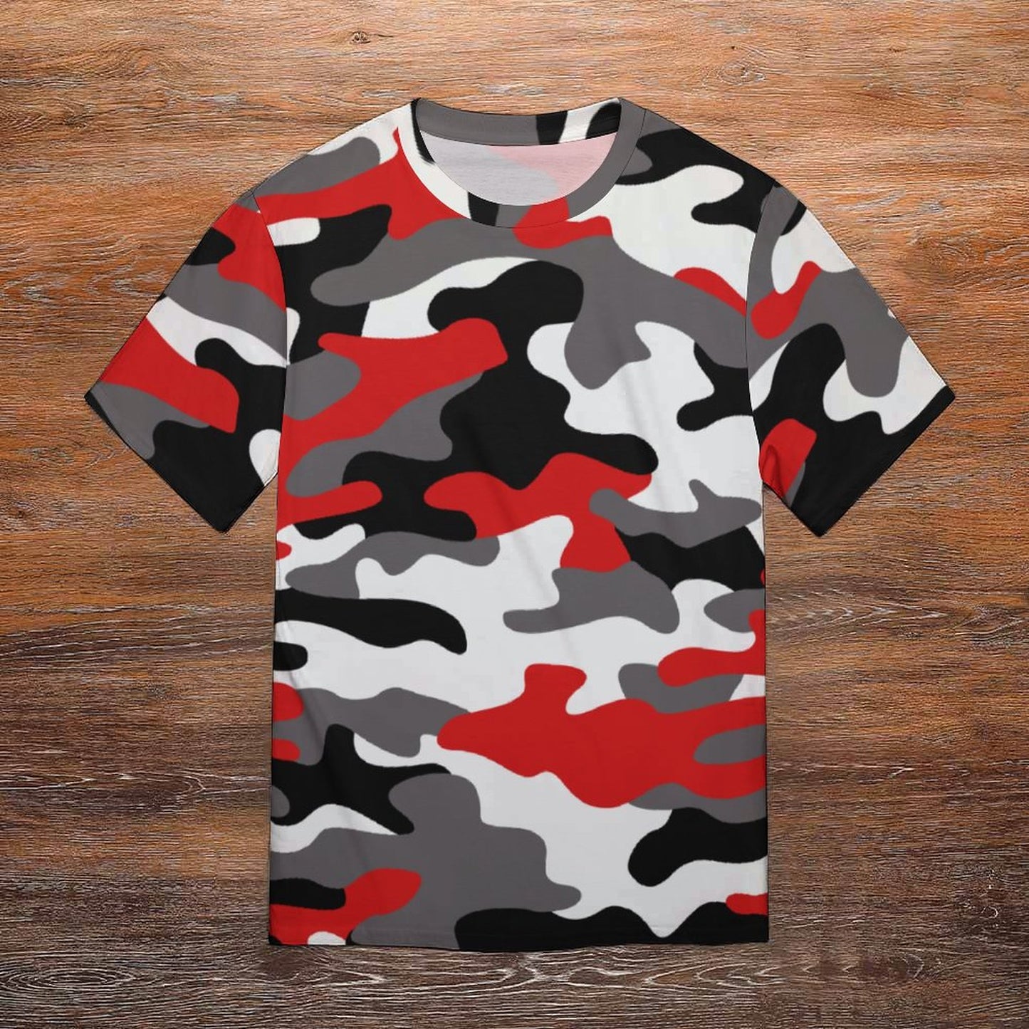 Camo Shirt | Red, Black & White Camouflage T