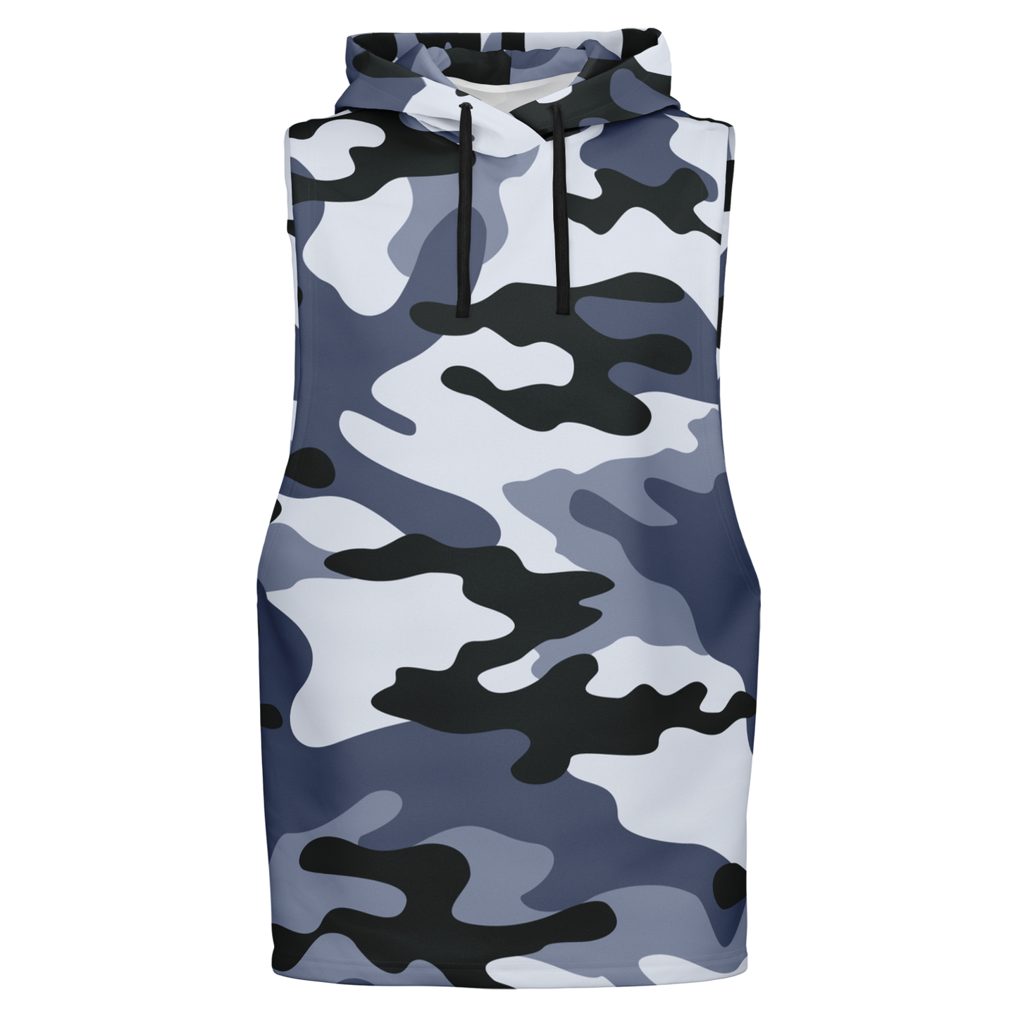 Sleeveless Hoodie | Light Blue Camouflage