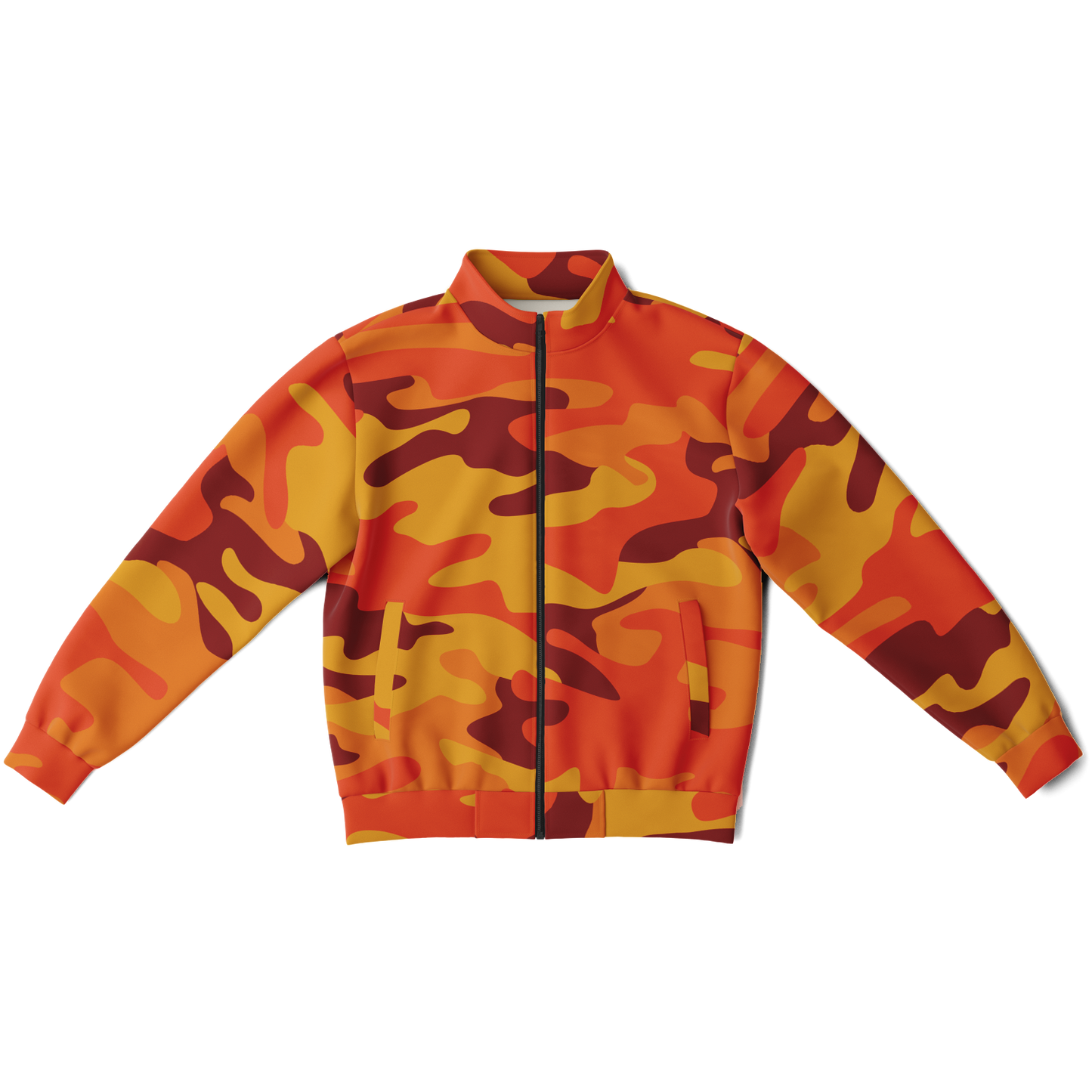 Camo Track Jacket | Orange & Red Camouflage