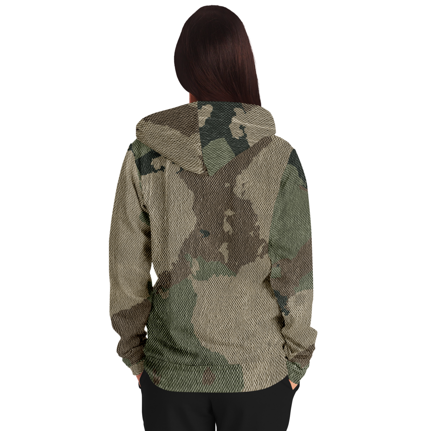 Zip-Up Hoodie | Dirty Brown Camouflage