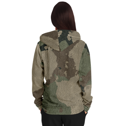 Zip-Up Hoodie | Dirty Brown Camouflage