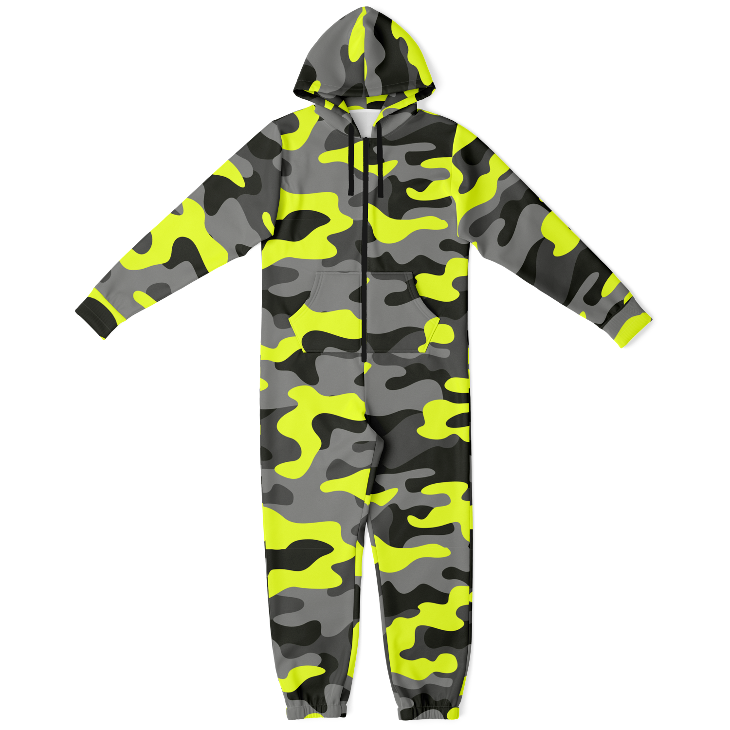 Camo Jumpsuit | Yellow, Black, and Gray Camouflage