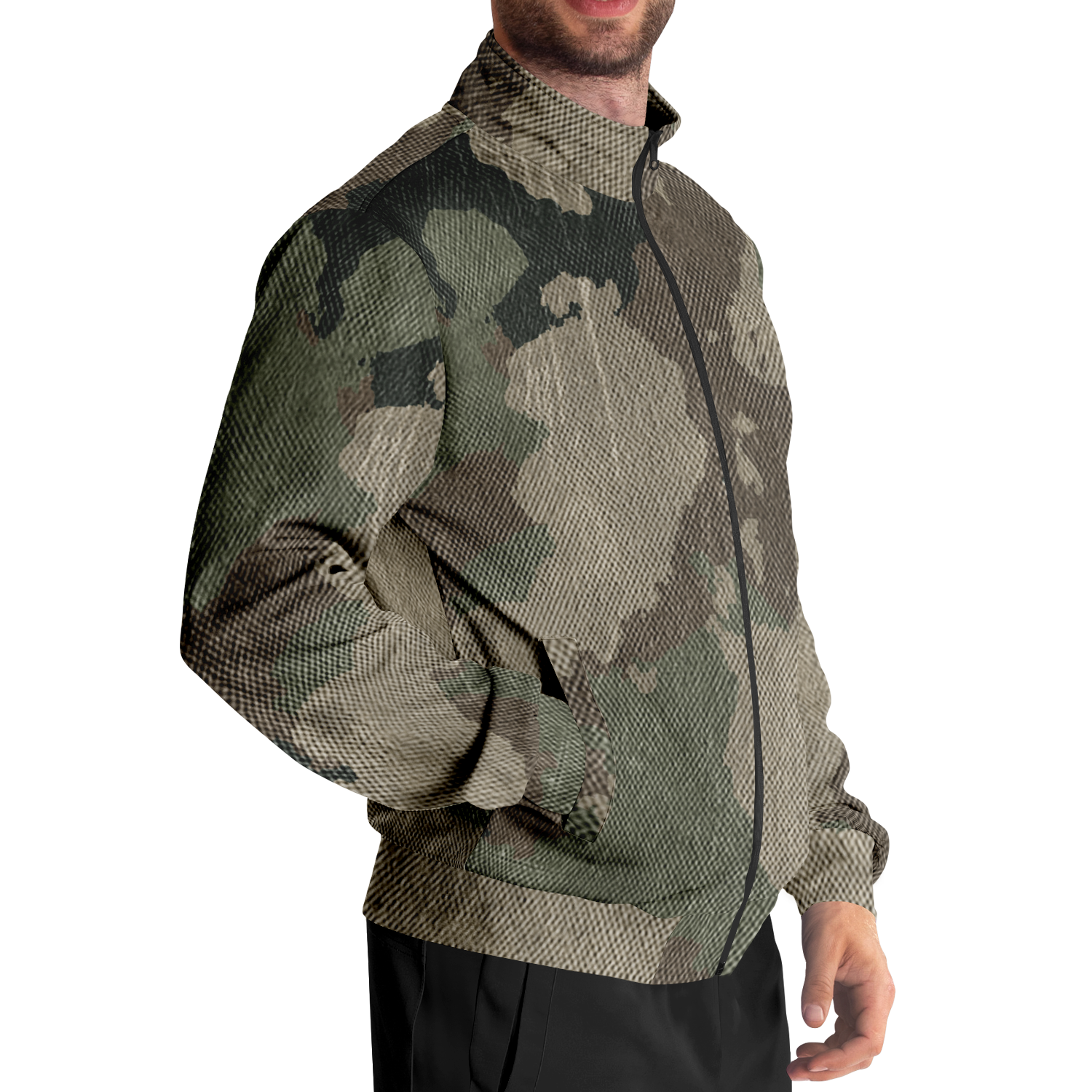 Camo Track Jacket | Dirty Old Brown Camouflage