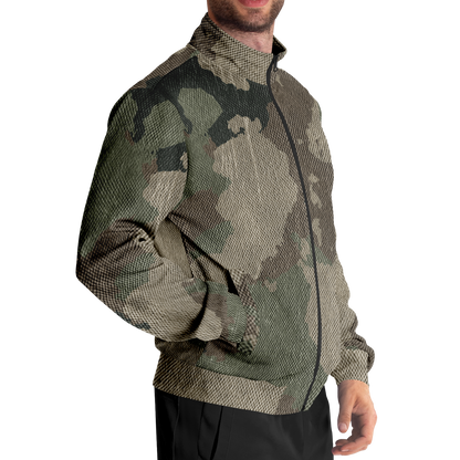 Camo Track Jacket | Dirty Old Brown Camouflage